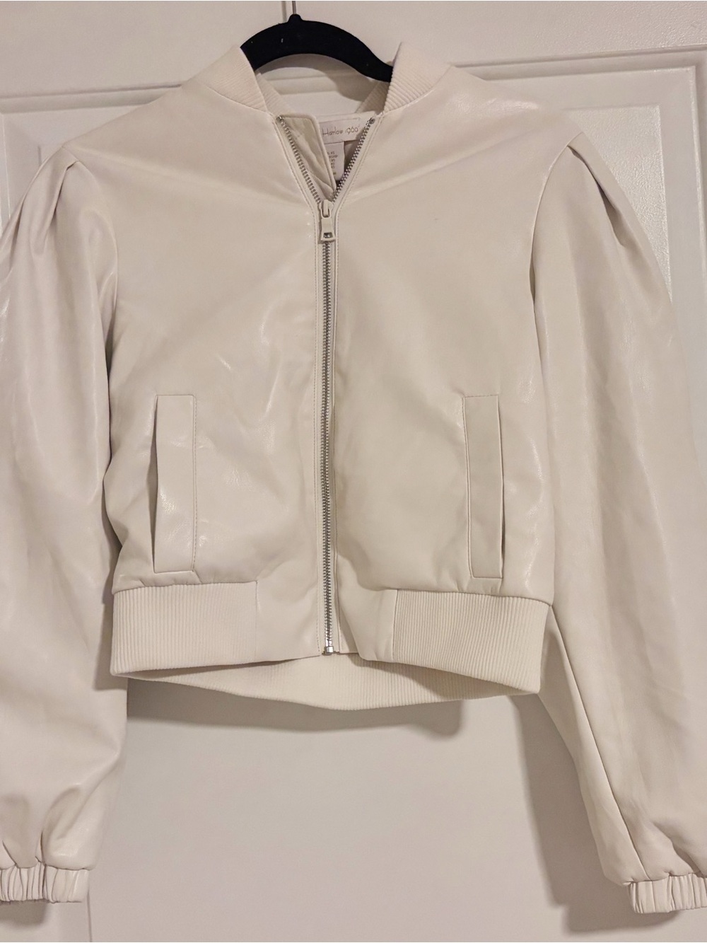 House of Harlow Leather Bomber Jacket